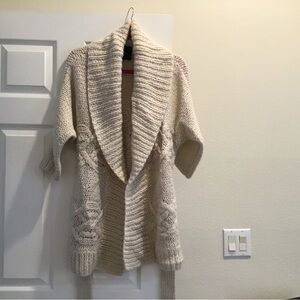 American Eagle Cream Cardigan Sweater Shawl Collar